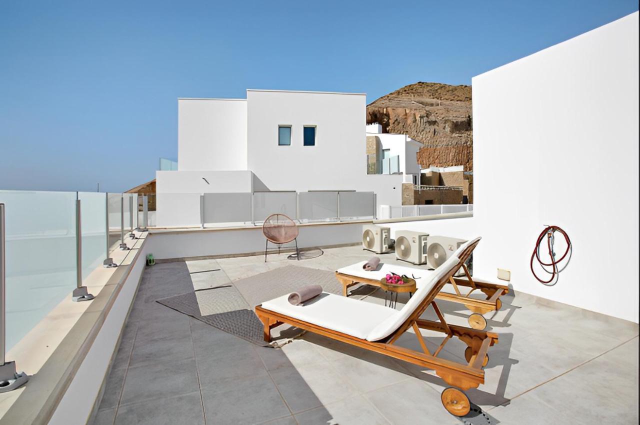 Dream Villa With Heated Pool, Rooftop & Ocean Views Mogan Exterior photo
