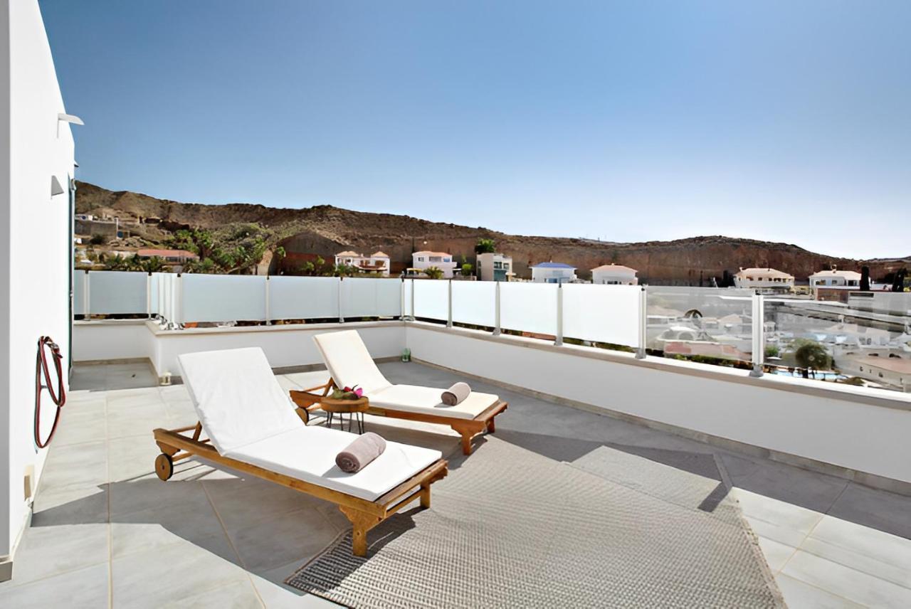 Dream Villa With Heated Pool, Rooftop & Ocean Views Mogan Exterior photo