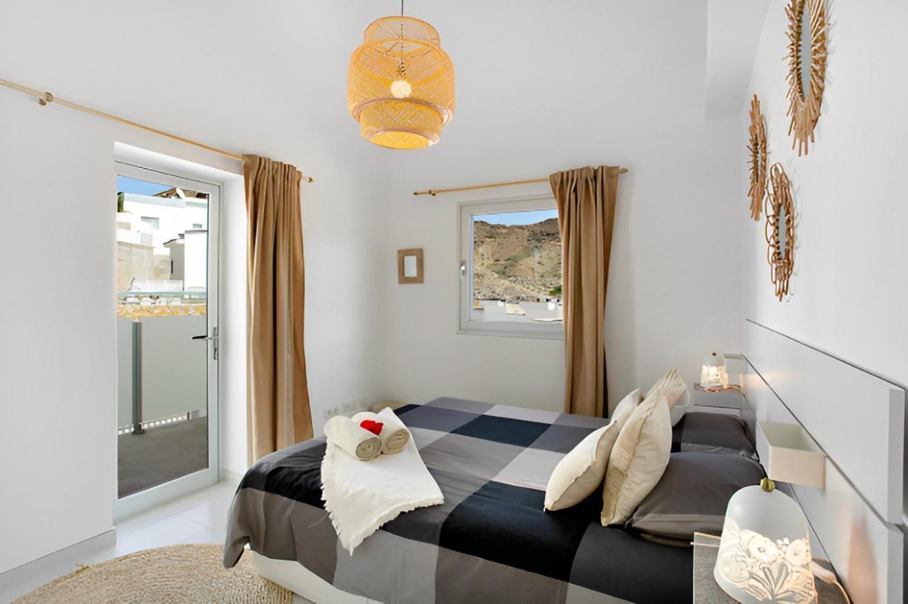 Dream Villa With Heated Pool, Rooftop & Ocean Views Mogan Exterior photo