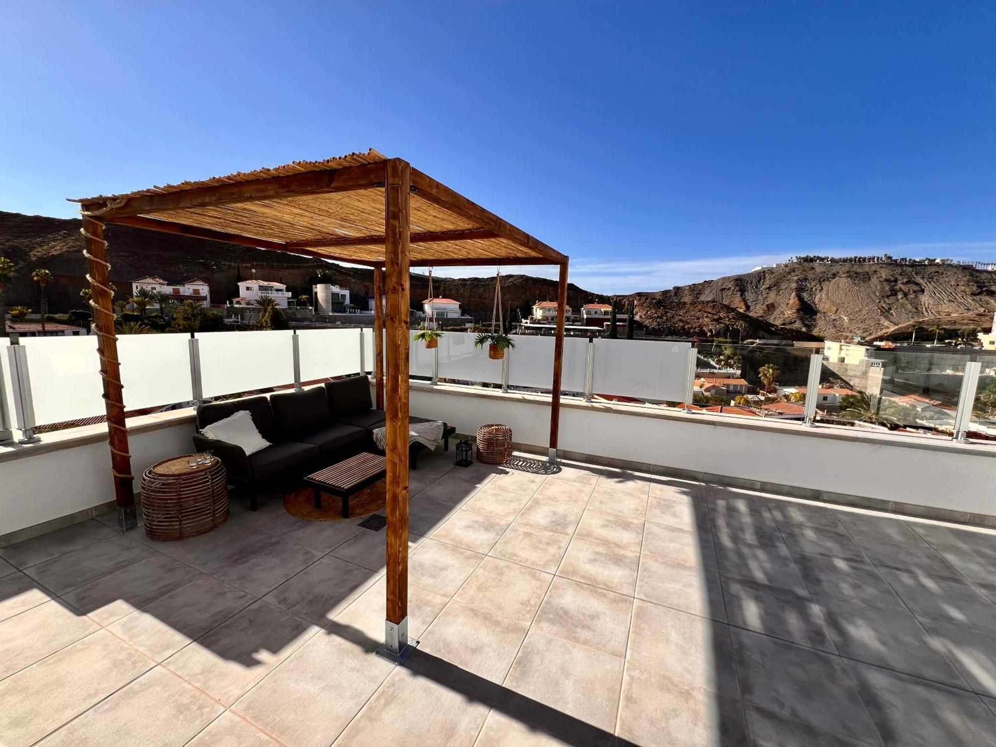 Dream Villa With Heated Pool, Rooftop & Ocean Views Mogan Exterior photo